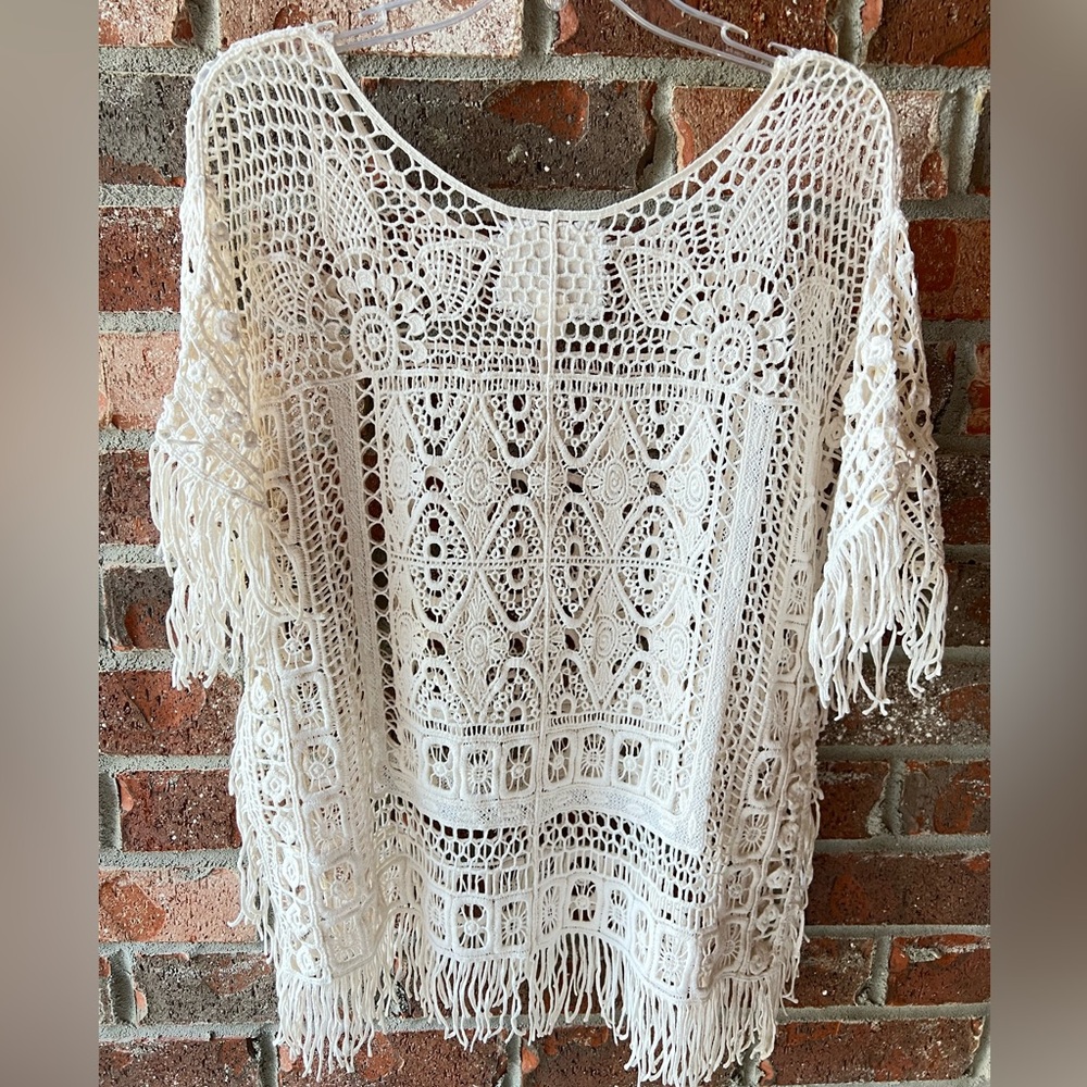 Sayulita Beige Crochet Top from the Angel of the North size xsmall/small - Picture 2 of 4